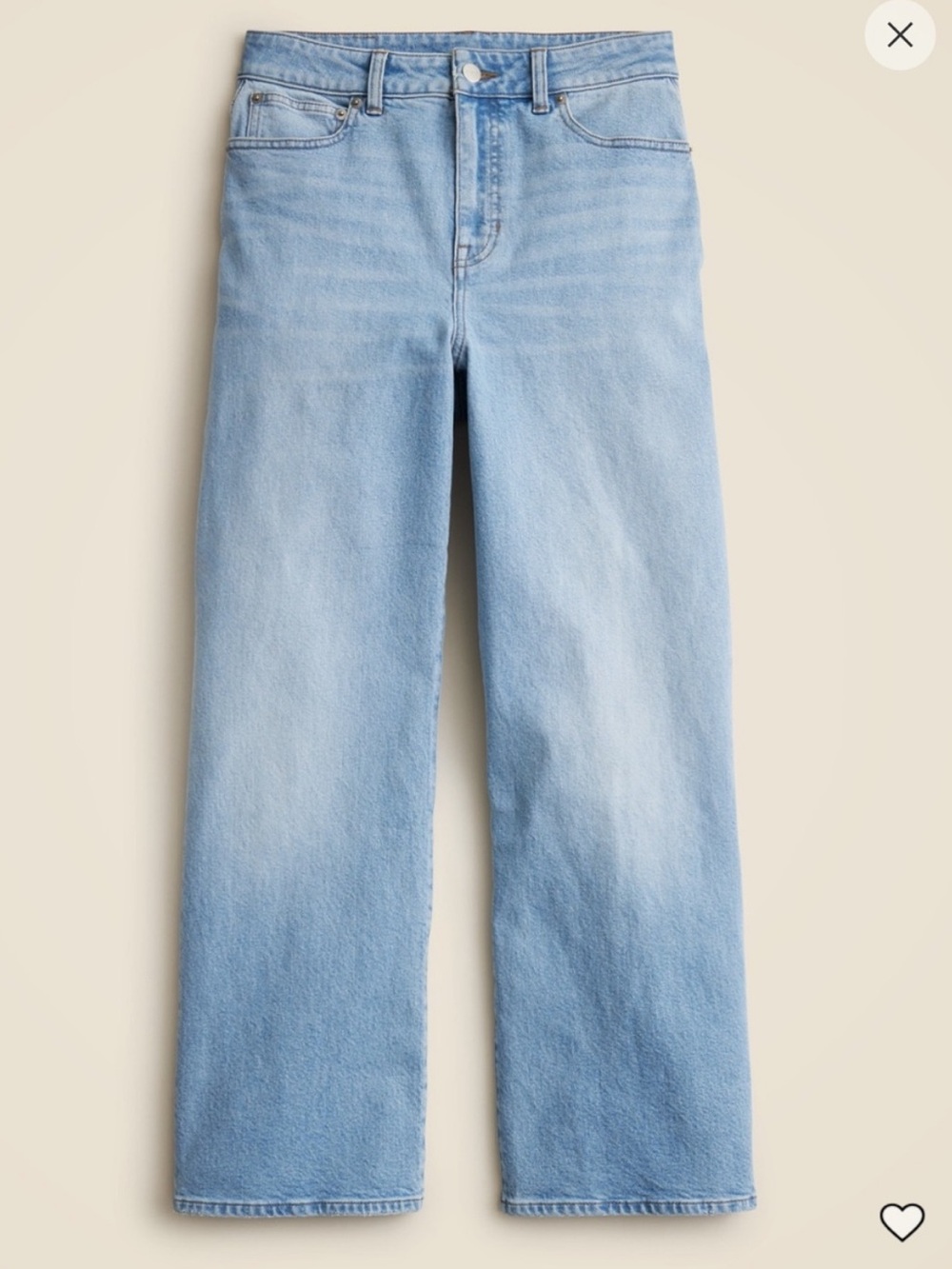 J. Crew Light Wash Curvy Slim-Wide Leg Jeans